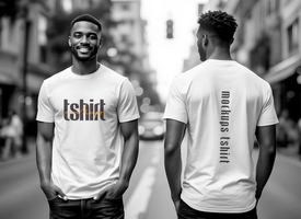 T-Shirt Mockup with Front and Back View Display psd