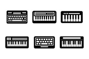 keyboard icons set vector