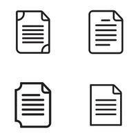 Document icons set vector