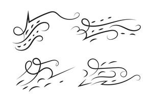 flourish Swirl ornate decorative elements vector