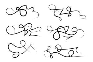 Decorative swirls Text Ornaments vector