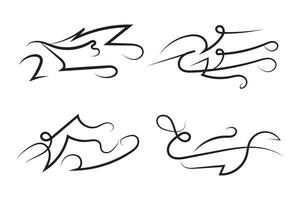 Curly Decorative Line swirls vector