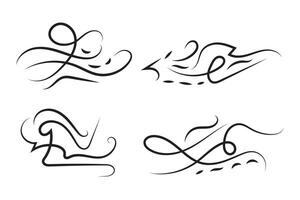 fancy swirls decorative elements vector
