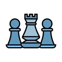 chess icon color symbol design template vector