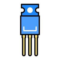 voltage regulator icon flat design template vector