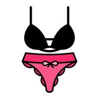Underwear bra and panties, style icon design templates vector