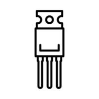 voltage regulator icon line symbol flat design template vector