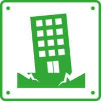 earthquake icon signal of risk of collapse icon isolated png