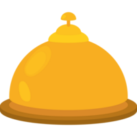 Hand yellow bell icon isolated design png