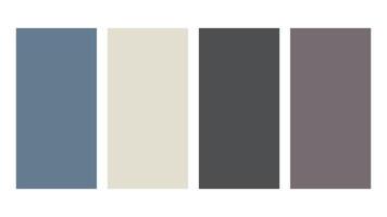 Blue Gray, Ivory, Cool Gray, Gray color palette. Set of bright color palette combination in rgb hex. Color palette for ui ux design. Abstract illustration for your graphic design, banner, poster vector