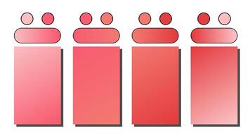 Set of gradient background. Cover set design with Rose Quartz, Red, Coral, Cinnabar color. Beautiful abstract gradient for covers, wallpapers, branding, business cards illustration vector