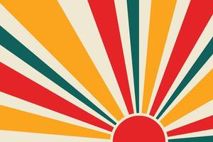 Sunburst retro abstract background, sun retro design background, vector