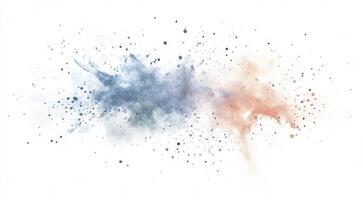 Abstract Watercolor Background horizontal orientation, hand drawn design featuring soft pastel hues and organic brush stroke textures in blue orange vector