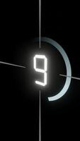 Vertical LCD Countdown Numbers on Black Background video