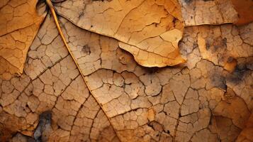AI generated leaf, leaf texture, close-up angle, macro lens photo