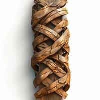 Decorative wooden structure wrapping around post creating intriguing visual photo