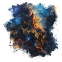 Pillars of creation emerging from cosmic dust and gas clouds photo