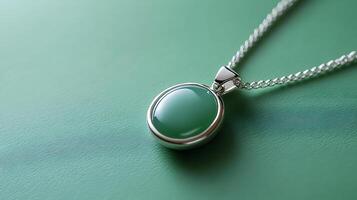 Sea Green Chalcedony Pendant Polished Sterling Silver Sea Green Chalcedony Pendant Polished Sterling Silver