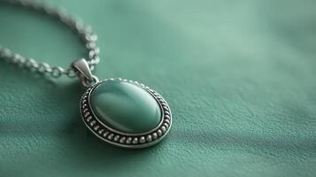 Sea Green Chalcedony Pendant Polished Sterling Silver Sea Green Chalcedony Pendant Polished Sterling Silver