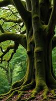 A large tree with roots photo