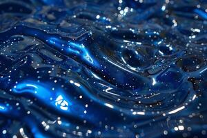 Shiny blue abstract background resembling a galaxy with sparkling stars photo