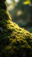 A close up of moss on a tree photo