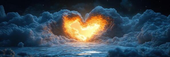 Heart of fire in the sky photo
