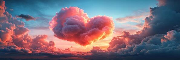A heart shaped cloud in the sky photo
