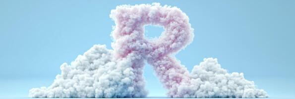Clouds in the shape of the letter r photo