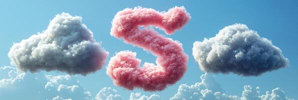 Clouds and the number 2 in the sky photo