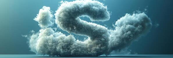 Clouds forming the word z in the air photo