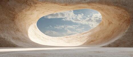 Abstract architecture with a view of the sky photo
