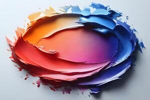 Vibrant Abstract Painting with Colorful Brushstrokes for Modern Art Design photo