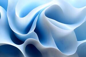 Abstract Blue Waves Modern Flowing Design for Dynamic Art and Decor photo