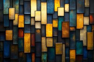 Abstract Geometric Art Vibrant Blocks of Color for Modern Decor and Design photo