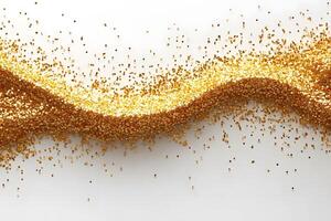Gold Glitter Wave Pattern for Festive Design and Decoration Projects photo