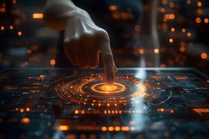 Futuristic User Interface Interaction with Virtual Touchscreen for Technology Design photo