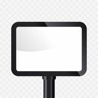 A TV lightbox with empty space in transparent hanging technology LED screen mockup in 3Ds. the opacity editable LED , illustration. vector
