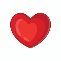 Red heart isolated on white background. illustration. Eps 10 vector
