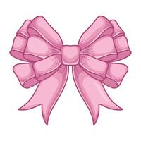 bow icon Cartoon of pink bow icon for web design isolated on white background vector