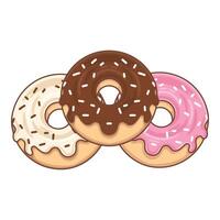 Donuts icon. Cartoon illustration of donuts icon for web vector