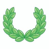 Laurel wreath in cartoon style on a white background vector