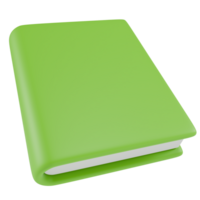 Stylized green book. Isolated on transparent background png