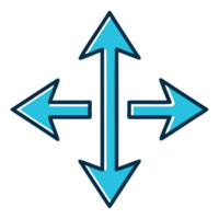 Directional Arrows Icon Representing Choice and Navigation in a Modern Flat Illustration for Business Strategy and Decision Making Concept png