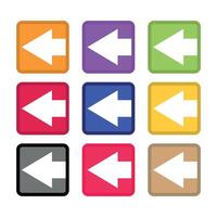 Collection of colorful arrows in square vector