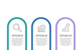 3 Options Curve Infographic for Success. Presentation, Data, Information and Plan. vector