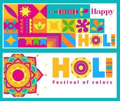 Festive Holi Pattern Elements vector