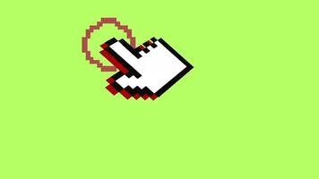 click here button animation isolated green screen background video