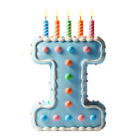 cake 3d font letter I alpha alphabet The process of cake baking with the chef decorating the frosted cake png