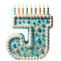 cake 3d font letter J The process of cake baking with the chef decorating the frosted cake png
